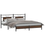 vidaXL Cadru de pat fără saltea Stejar maro 183x203 cm Lemn prelucrat vidaXL Cadru de pat fără saltea Stejar maro 183x203 cm Lemn prelucrat