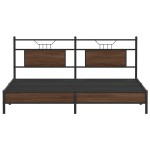 vidaXL Cadru de pat fără saltea Stejar maro 183x203 cm Lemn prelucrat vidaXL Cadru de pat fără saltea Stejar maro 183x203 cm Lemn prelucrat