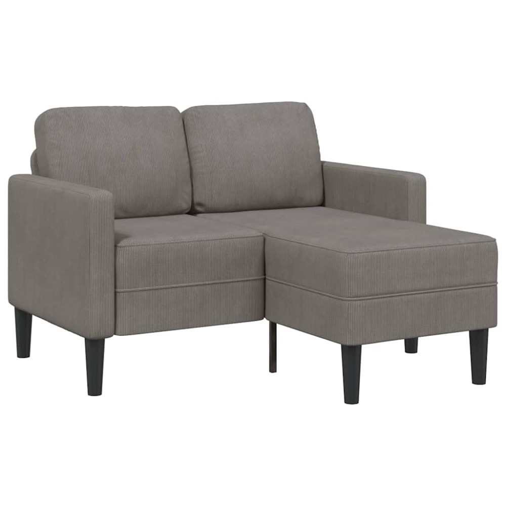 vidaXL Canapea cu 2 locuri cu șezlong în formă de L albastru 125 cm in