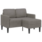 vidaXL Canapea cu 2 locuri cu șezlong în formă de L albastru 125 cm in