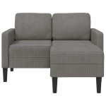vidaXL Canapea cu 2 locuri cu șezlong în formă de L albastru 125 cm in