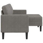 vidaXL Canapea cu 2 locuri cu șezlong în formă de L albastru 125 cm in