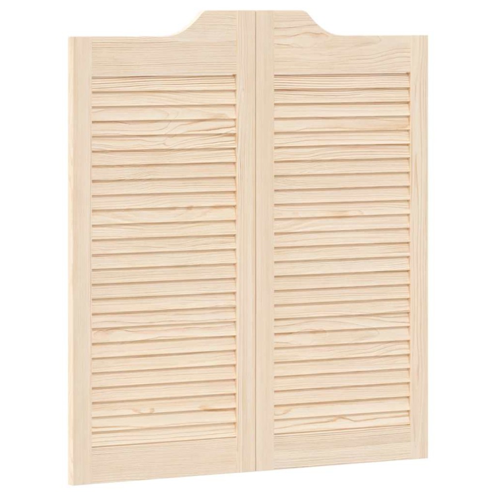 vidaXL Uși batante cu jaluzele 1 pereche 90x80 cm lemn masiv de pin