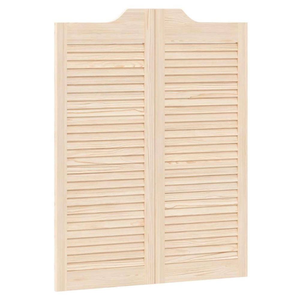 vidaXL Uși batante cu jaluzele, 1 pereche, 100x80cm, lemn masiv de pin