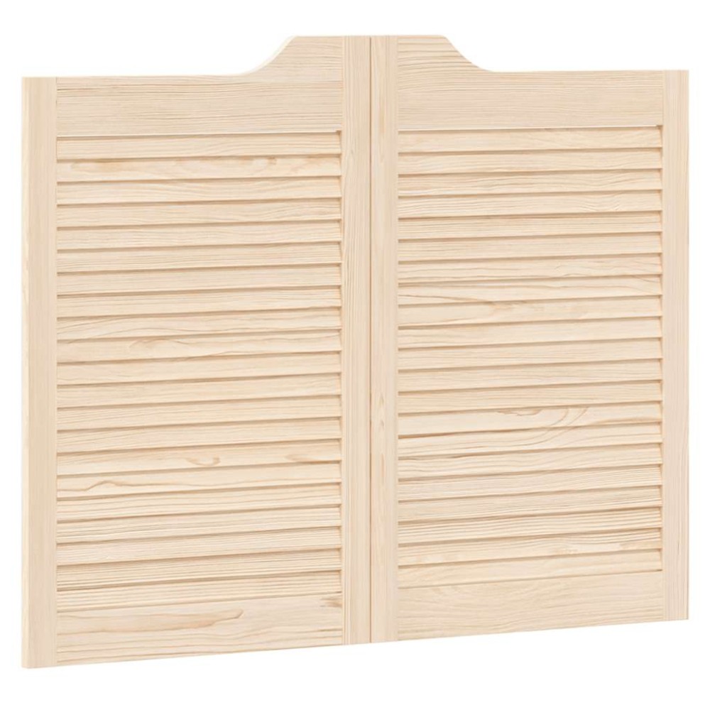vidaXL Uși batante cu jaluzele, 1 pereche, 80x100cm, lemn masiv de pin