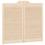 vidaXL Uși batante cu jaluzele 1 pereche 90x100 cm lemn masiv de pin