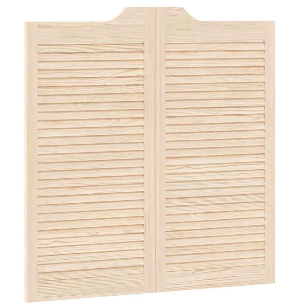 vidaXL Uși batante cu jaluzele 1 pereche 100x100 cm lemn masiv de pin