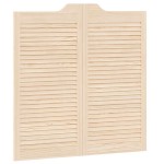 vidaXL Uși batante cu jaluzele 1 pereche 100x100 cm lemn masiv de pin vidaXL Uși batante cu jaluzele 1 pereche 100x100 cm lemn masiv de pin