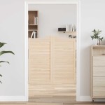 vidaXL Uși batante cu jaluzele 1 pereche 100x100 cm lemn masiv de pin vidaXL Uși batante cu jaluzele 1 pereche 100x100 cm lemn masiv de pin
