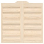 vidaXL Uși batante cu jaluzele 1 pereche 100x100 cm lemn masiv de pin vidaXL Uși batante cu jaluzele 1 pereche 100x100 cm lemn masiv de pin
