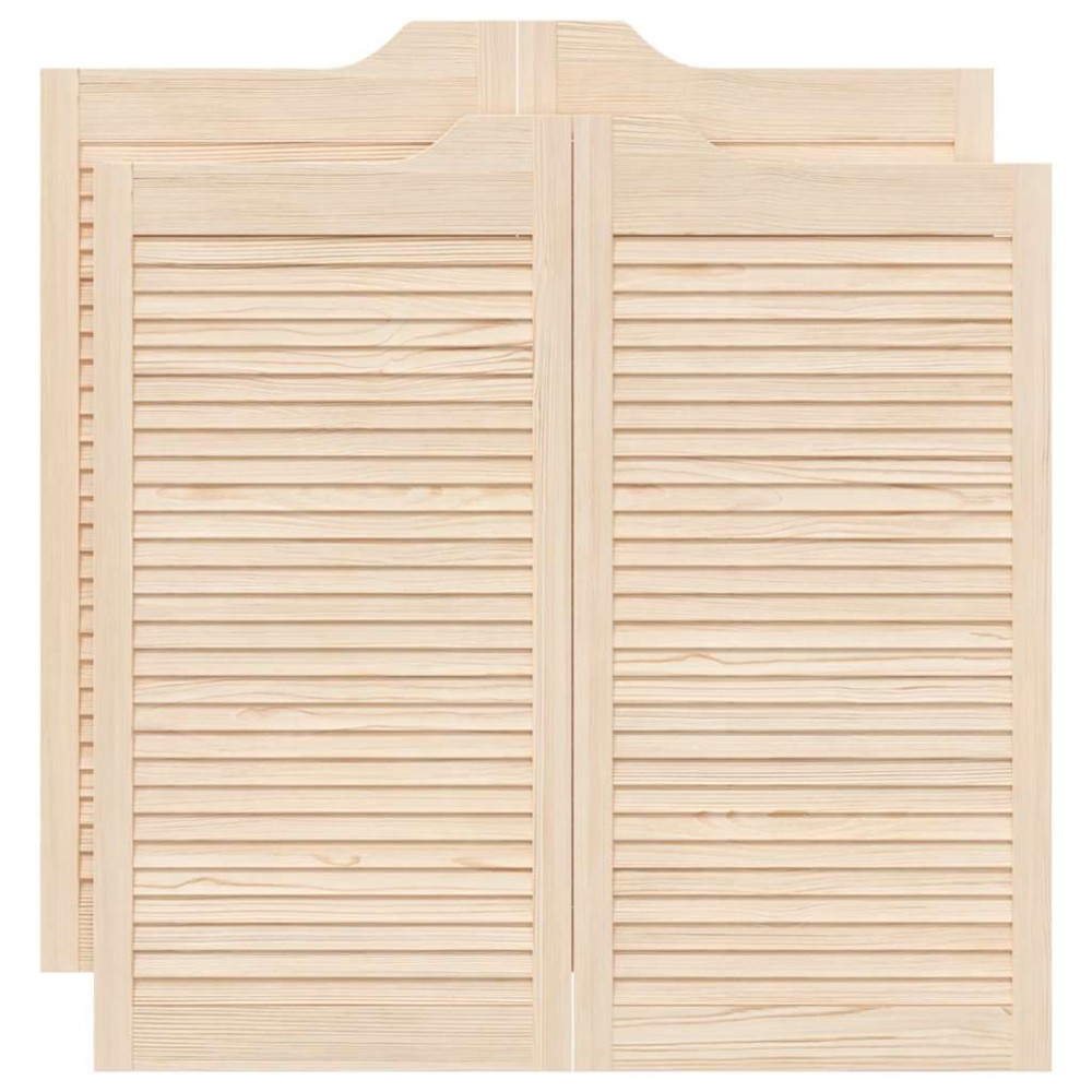 vidaXL Uși batante cu jaluzele, 2 perechi 100x100 cm lemn masiv de pin