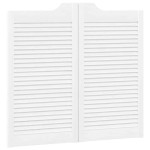 vidaXL Uși batante cu jaluzele design 2 perechi alb 90x80 cm