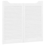 vidaXL Uși batante cu jaluzele design 2 perechi alb 90x80 cm