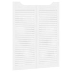 vidaXL Uși batante cu jaluzele design 1 pereche alb 100x80 cm