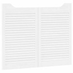 vidaXL Uși batante cu jaluzele 1 pereche alb 80x100 cm