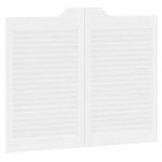 vidaXL Uși batante cu jaluzele 1 pereche alb 80x100 cm