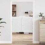 vidaXL Uși batante cu jaluzele, 2 perechi, alb, 80x100 cm vidaXL Uși batante cu jaluzele, 2 perechi, alb, 80x100 cm