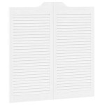 vidaXL Uși batante cu jaluzele 1 pereche alb 100x100 cm