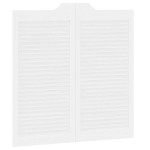 vidaXL Uși batante cu jaluzele 1 pereche alb 100x100 cm