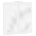 vidaXL Uși batante cu jaluzele, 2 perechi, alb, 100x100 cm vidaXL Uși batante cu jaluzele, 2 perechi, alb, 100x100 cm