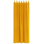 vidaXL Perdele opace 2 pcs Galben muștar 140 x 260 cm Catifea