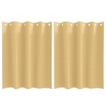 vidaXL Perdele Opaque cu Inel 2 pcs Bej 140 x 140 cm Poliester