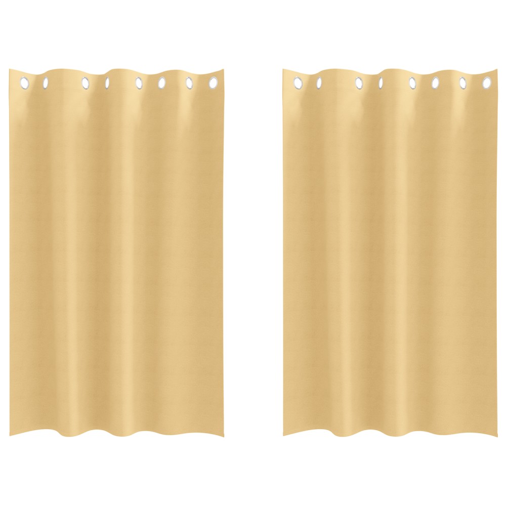 vidaXL Perdele cu perdele 2 pcs Bej 175 x 140 cm Poliester