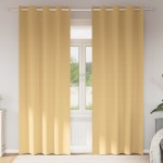 vidaXL Perdele cu perdele 2 pcs Bej 260 x 140 cm Poliester