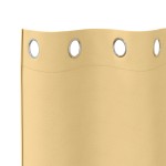 vidaXL Perdele cu perdele 2 pcs Bej 260 x 140 cm Poliester