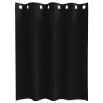 vidaXL Perdele cu perdele 2 pcs Negru 140 x 140 cm Poliester vidaXL Perdele cu perdele 2 pcs Negru 140 x 140 cm Poliester
