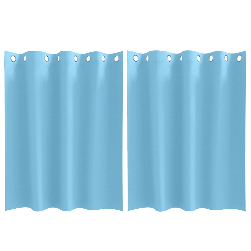 vidaXL Perdele 2 pcs Albastru deschis 140 x 140 cm Poliester