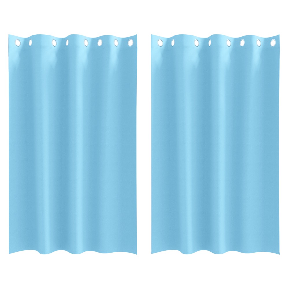 vidaXL Perdele 2 pcs Albastru deschis 175 x 140 cm Poliester