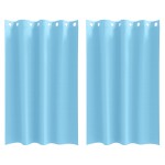 vidaXL Perdele cu perdele 2 pcs Albastru deschis Poliester vidaXL Perdele cu perdele 2 pcs Albastru deschis Poliester