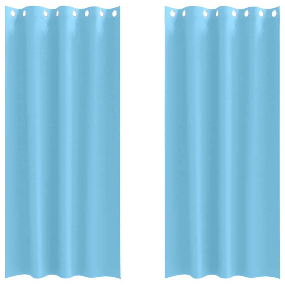 vidaXL Perdele 2 pcs Albastru deschis 260 x 140 cm Poliester