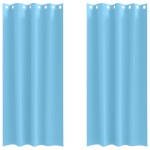 vidaXL Perdele 2 pcs Albastru deschis 260 x 140 cm Poliester vidaXL Perdele 2 pcs Albastru deschis 260 x 140 cm Poliester