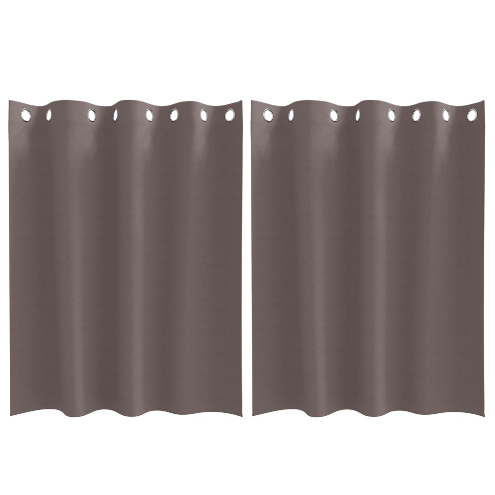vidaXL Perdele cu perdele 2 pcs Maro închis 140 x 140 cm Poliester