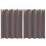 vidaXL Perdele cu perdele 2 pcs Maro închis 140 x 140 cm Poliester