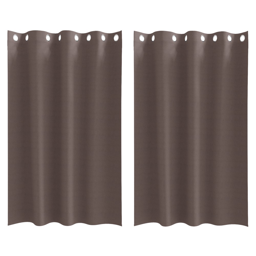 vidaXL Perdele cu perdele 2 pcs Maro închis 175 x 140 cm Poliester