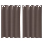 vidaXL Perdele cu perdele 2 pcs Maro închis 175 x 140 cm Poliester vidaXL Perdele cu perdele 2 pcs Maro închis 175 x 140 cm Poliester