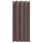vidaXL Perdele cu perdele 2 pcs Maro închis 245 x 140 cm Poliester vidaXL Perdele cu perdele 2 pcs Maro închis 245 x 140 cm Poliester