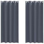 vidaXL Perdele Opaque cu Inel 2 pcs Antracit 225 x 140 cm Poliester