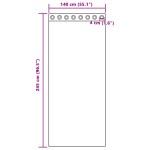 vidaXL Perdele Opaque cu Inel 2 pcs Antracit 245 x 140 cm Poliester