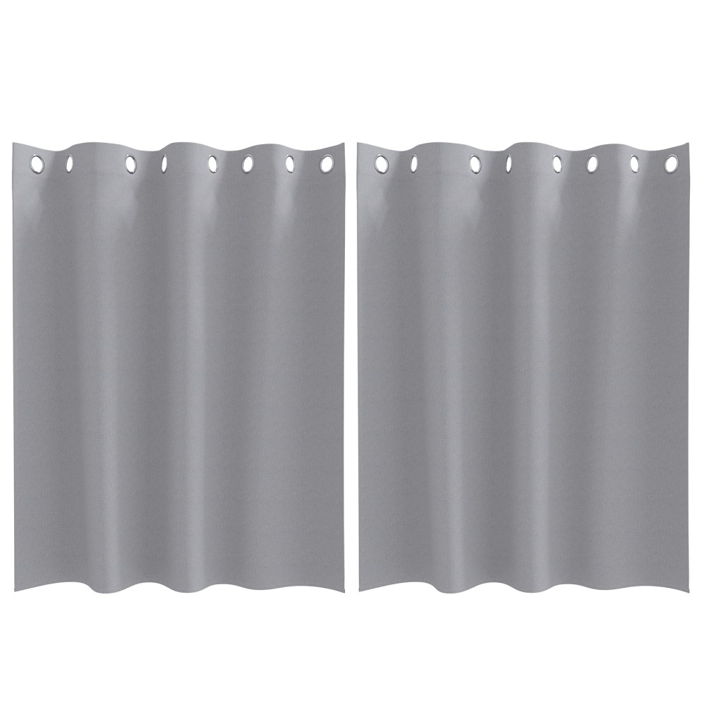 vidaXL Perdele cu perdele 2 pcs Gri deschis 140 x 140 cm Poliester
