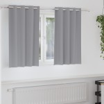 vidaXL Perdele cu perdele 2 pcs Gri deschis 140 x 140 cm Poliester