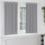vidaXL Perdele cu perdele 2 pcs Gri deschis 175 x 140 cm Poliester