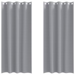 vidaXL Perdele cu perdele 2 pcs Gri deschis 245 x 140 cm Poliester