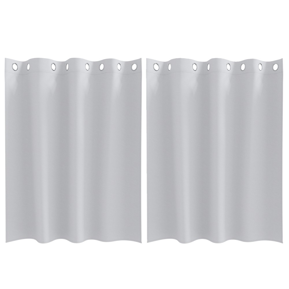 vidaXL Perdele cu perdele 2 pcs Gri deschis 140 x 140 cm Poliester