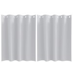 vidaXL Perdele cu perdele 2 pcs Gri deschis 140 x 140 cm Poliester