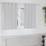 vidaXL Perdele cu perdele 2 pcs Gri deschis 140 x 140 cm Poliester