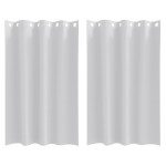 vidaXL Perdele Opaque cu Inel 2 pcs Gri Deschis 175 x 140 cm Poliester